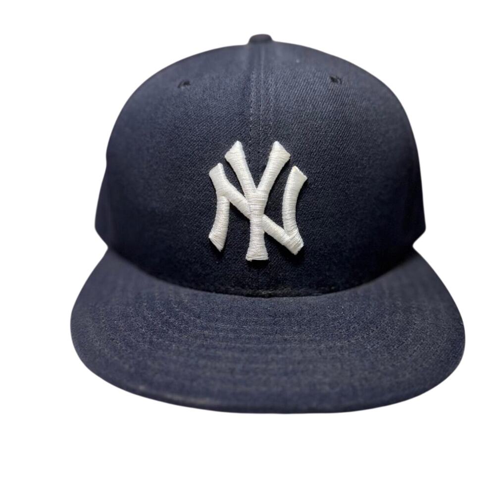 New York Yankees 59FIFTY New Era Fitted Hat 7 1/2 Navy White MLB Baseball